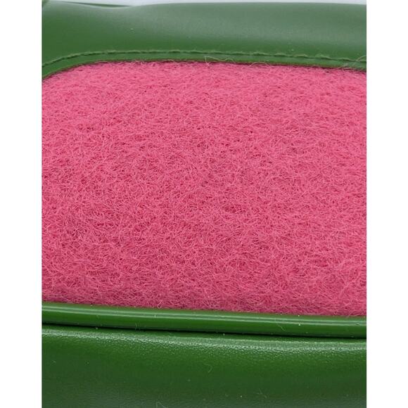 Clinique VINTAGE Makeup Cosmetic Retro Travel Case Bag - Green & Pink - Picture 4 of 5